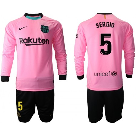 Billiga Fotbollströjor FC Barcelona Sergio Busquets 5 Barn Tredje tröja 2020/21 Långärmad